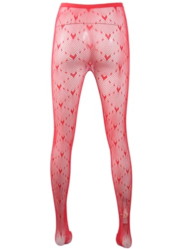 Image of Mrotrida Women's Fire Patterned Fishnet Tights Sexy Elastic Blaze Pantyhose Leggings Fire Mesh Stockings