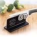 Rada Cutlery 7-Piece Starter Knives Gifts Set with Quick Edge Sharpener, Made in USA, Black Handles