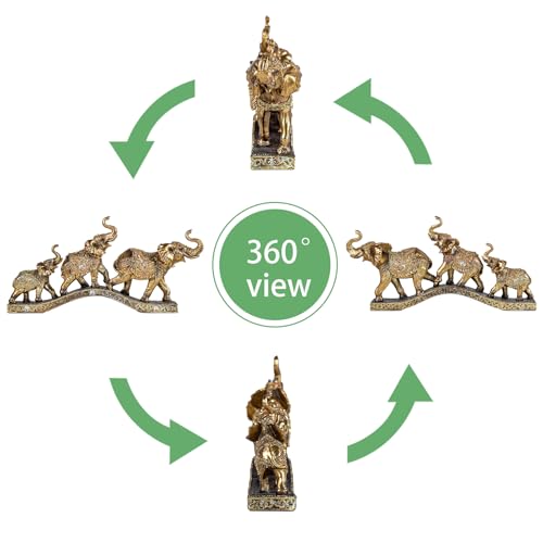Elefante decorativo dorado elegante para hogar miniatura 4