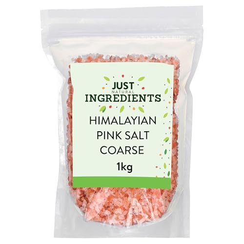JustIngredients Premier Himalayan Salt Coarse 1kg Pink Rock Salt for Cooking Grinder Refill Sea Salt Perfect for Seasoning Table Salt