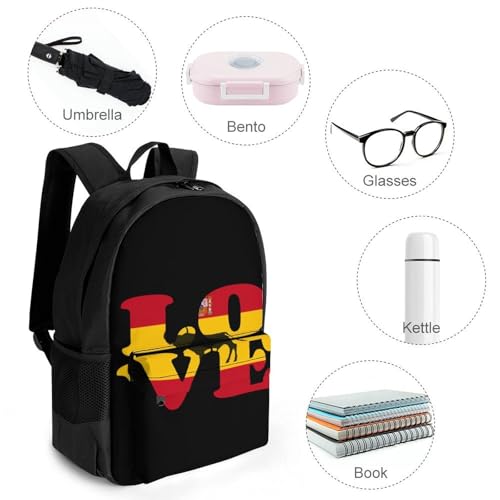 Spanish Fighting Toro Bull Lover Travel Backpack Casual Daypack Shoulder Bag with Adjustable Shoulder Straps for Men Women3