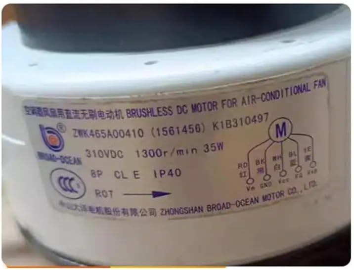 Air Conditioning DC Fan Motor ZWK465A00410/(1561456)/K1B310497 DC310V 35W Parts