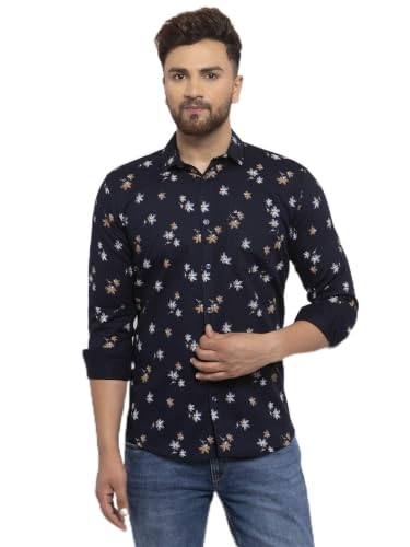 Image of Men's Cottonblend Printed Shirt White