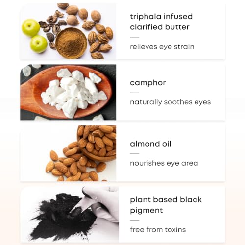 Image of Truth Be Told Herbal Kajal with Soothing Eye Balm | 2-in-1 Ayurvedic Kajal & Camphor Balm Stick | Triphala Ghee Nourishment for Dry & Tired Eyes | Natural, Smudge-Proof, Paraben-Free, Made in India