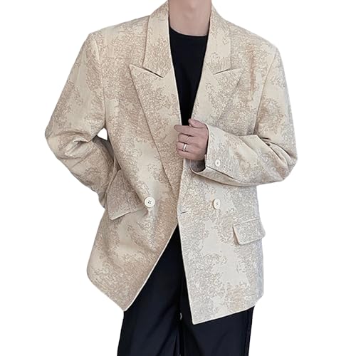 Men's Oversized Blazer Leisure Loose Streetwear Suit Jackets Casual Lightweight Suit Jacket