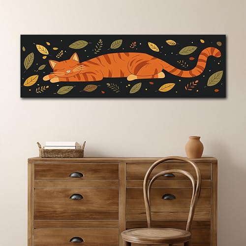 Illustration chat mignon endormi pour une chambre pleine de douceur