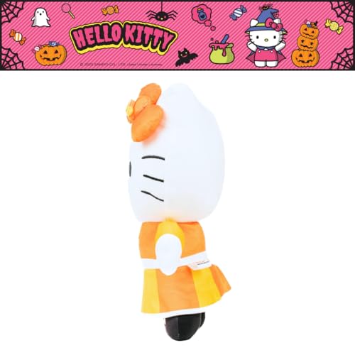 Image of Hello Kitty Halloween Candy Corn Bedding Super Soft Cozy Decorative Cuddle Pillow, (Officially Licensed Product) By Franco Collectibles