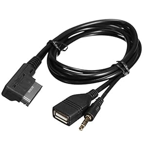EBTOOLS Audio AMI USB 3.5mm Aux Kabel, 3.5mm Muziek MDI AMI MMI Interface USB Lader AUX Kabel Voor Audi A6L A8L Q7 A3 A4L A5 A1