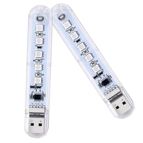 VILLCASE 2pcs Car Led Lights USB Plug Decorative Atmosphere Night Lights for Home Vehicle