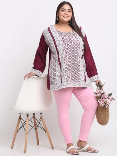 Image of Soft Cotton Ankle Lenght Solid Regular and Plus 35 Colours Leggings for Womens and Girls (Sizes :- M to 6XL)