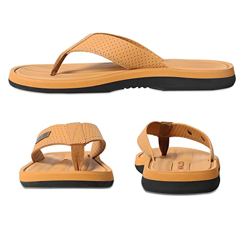 Image of MALIDA Mens Flip Flops Non-Slip Bathroom Shower Shoes Waterproof Cushion foam Indoor and Outdoor Thong Sandals