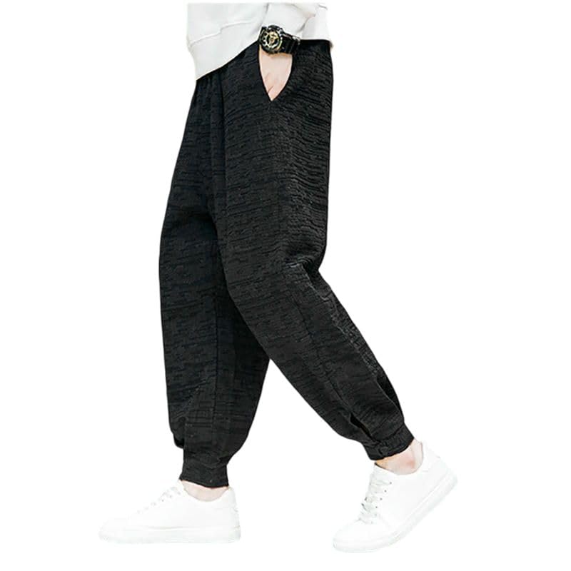 Jogging coton lin homme ample contre l'inconfort quotidien - 6