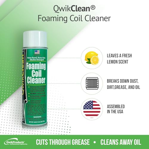 Kit de Limpieza para Mantenimiento de Aire Acondicionado QwikProducts, incluye Tabletas QwikTreat para Bandeja de Condensado, Spray Limpiador de Filtros PuraClean y Limpiador Espumoso de Coils QwikClean, Set de 3 Productos miniatura 4