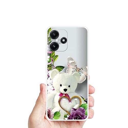 Image of Looy Mobile Cover for Xiaomi Redmi 12 5G Mobile Back Cover Poco M6 Pro 5G Back Case for Xiaomi Redmi 12 5G Mobile Phone (Milky Teddy)