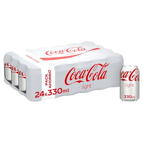 Coca-Cola Light, Refresco de Cola sin Azúcar, sin Calorías - Pack 24 Latas 330 ml