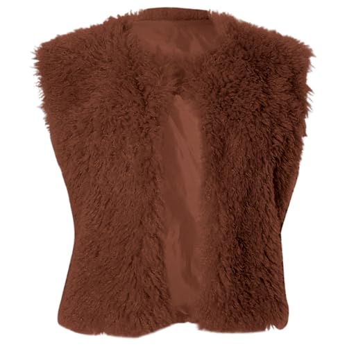 Gilet sans manches tendance automne-hiver vêtement court confortable pour femme