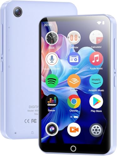 80GB MP3 Player with BluetoothWiFi 4.0 IPS Touch Screen MP4 Players Android Music Player Built-in Camera Speaker Support Spotify Amazon Music Deezer Audible FM Radio Expandable Up to 1TB