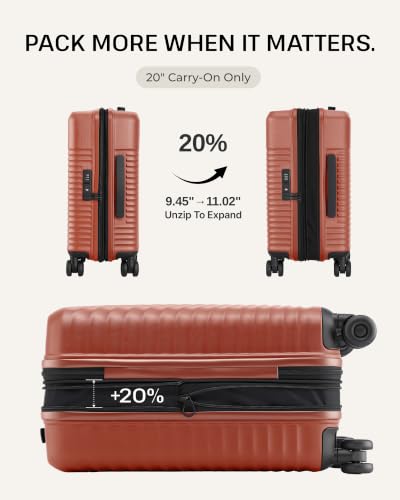 Image of Coolife Luggage 3 Piece Set, Lightweight PC Hardside Suitcases, 20 /24 /28