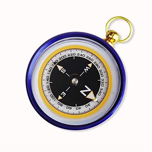 ROUZIHU Brújula Profesional para Exteriores, brújula de aleación de Aluminio, Mini Llavero multifunción para niños Tipo dial