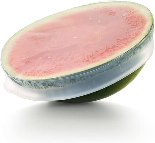 Miniatura 4 de Lékué - Tapas flexibles de silicona reutilizables de 2 x 3.4 pulgadas (estiradas hasta 3.9 pulgadas) mantienen los alimentos frescos, latas o