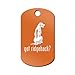 Got Rhodesian Ridgeback Engraved Keychain/GI Tag Mister Petlife Orange
