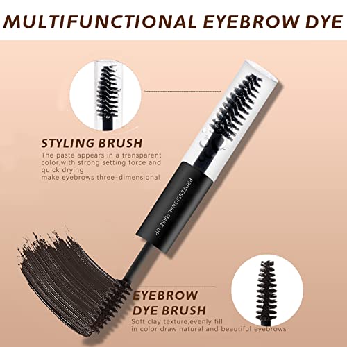 Newbang Eyebrow Gel,Clear Eyebrow Setting Gel And Brow Gel Tinted 2 In 1,Waterproof Eyebrow Fix Gel Eyebrow Repair Liquid Brows Balm Styling Salon Home Use Makeup With Brush(Black Brown-Clear 2 Pack) #TOP2