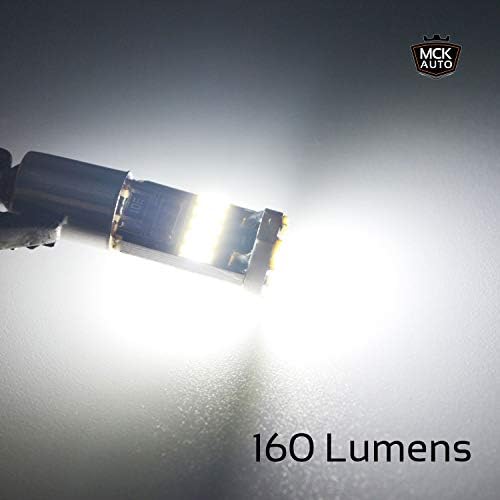 MCK Auto  H21W 15SMD BAY9s LED Canbus Bulbs Parking Sidelights White Very Bright and Without Errors Compatible with Golf Mk7 - EA7R5  Transform Your Ride