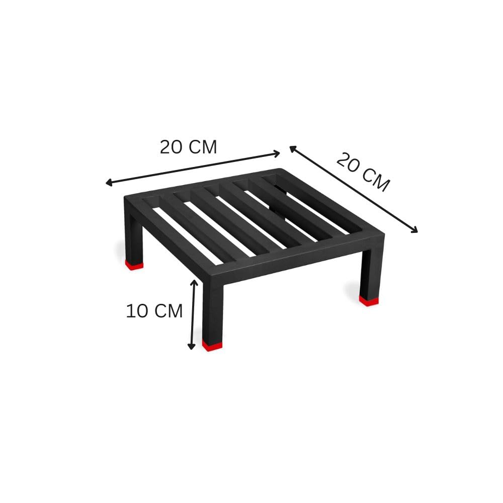 NAYRA Black Iron Plant Stand - Heavy Duty Outdoor Stand -3