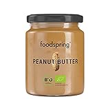 foodspring burro di arachidi, 250 g, il delizioso snack ad alto contenuto proteico a base di arachidi 100% biologiche, ideale da spalmare