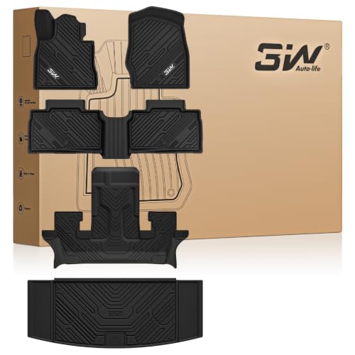 Image of 3W Floor Mats & Cargo Liner for Ford Explorer 2022-2026 6 Passenger