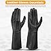 Medieval Gauntlet Gloves – 100% Sheepskin Leather – Handmade Black Long Cuff Armor Gloves – Renaissance, LARP, Cosplay (Black, Large)