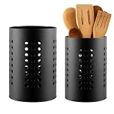 UQTUKO Porte-ustensiles de cuisine, 2 porte-couverts en acier...