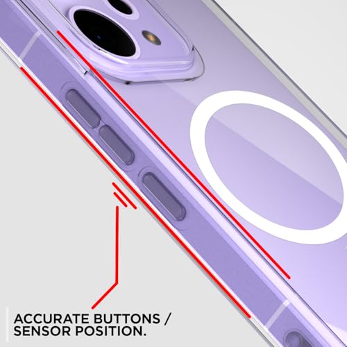 Image of Outlouders Back Cover for Oppo Reno 14 Pro 5G Mag-Safe Transparent PC + TPU Bumper Case with Magnetic Support Shockproof Protection (Transparent Mag-Safe)