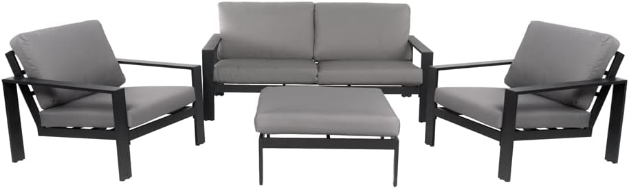 Outsunny 4teiliges GartenmöbelSet mit Beistelltisch Balkonmöbel Set