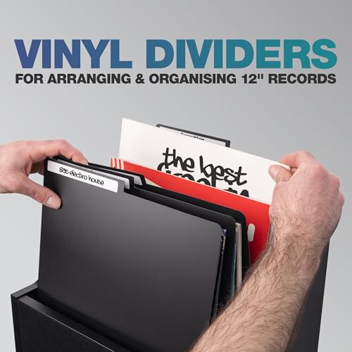 Glorious Vinyl LP Divider Set Black (6 pcs.) - Schallplatten Trenner Schwarz