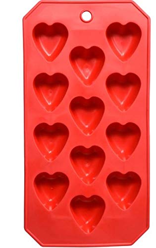 Molde de Silicona Easy Flex para Cubitos de Hielo Corazón Rojo miniatura 2