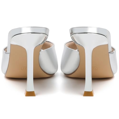 Image of Mostrin Kitten Heels for Women Round Toe Heels With Bow Vintage Mules Sexy Slip on Stiletto Backless Sandals for Party Daily