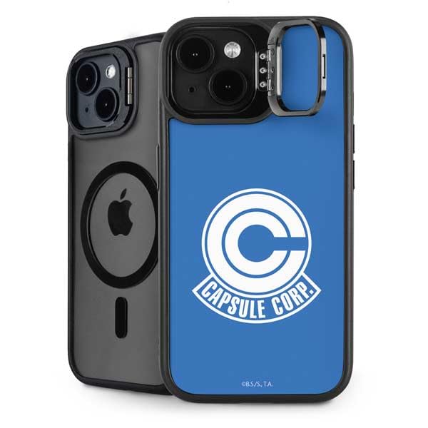 Skinit Kickstand Phone Case Compatible with iPhone 14 - Officially Licensed Dragon Ball Z Capsule Corp Design