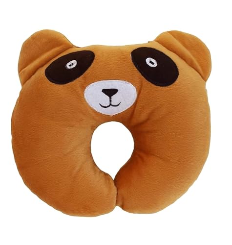 Image of Cotton New Born Baby Soft Neck Supporting Pillow for Head Shaping Baby (0-12 Month), Infant Pillow Printed, Baby Sleeping, Gift for Babies Panda Design
