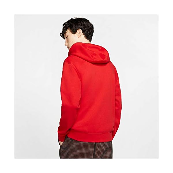 Nike Men's Sportswear Club Fleece Full Zip Hoodie, Fleece Zip-Up Hoodie Men, University Red/University Red, L - Image 3
