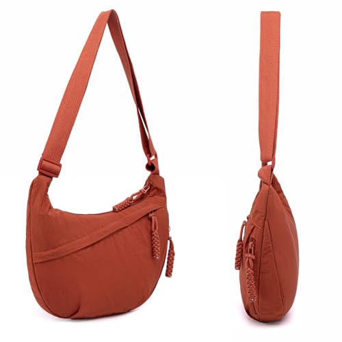 Image of Crescent Crossbody Bags for Women Nylon Travel Luna Hobo Bag Dumpling Purse