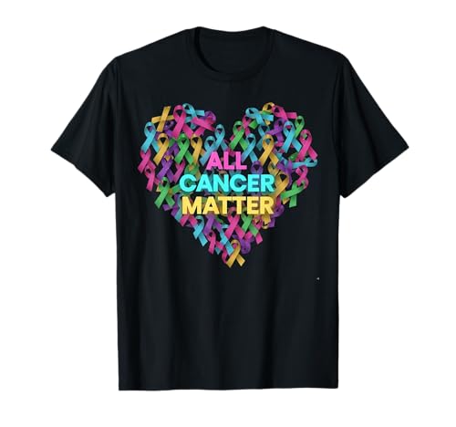 Ribbon All Cancer Matter Cancer Awareness Camiseta