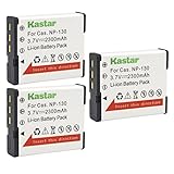 Kastar 3-Pack Battery CNP-130 Replacement for Casio Exilim EX-ZR1000 EX-ZR1000BK EX-ZR1000RD EX-ZR1000WE, Exilim EX-ZR1100, Exilim EX-ZR1200, Exilim EX-ZR1300, Exilim EX-ZR1500 Camera