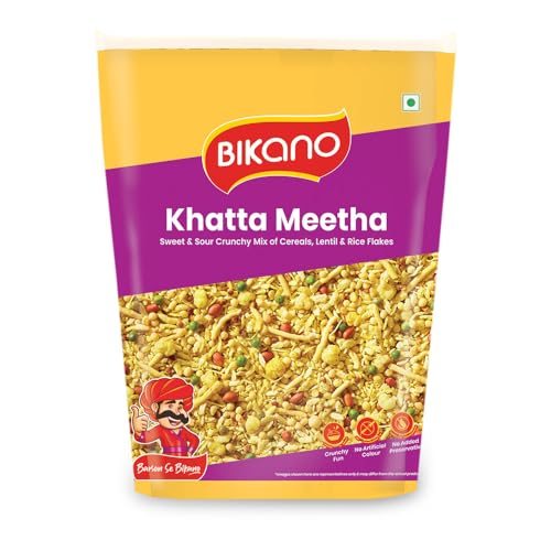 Image of Bikano Khatta Meetha Namkeen | Crunchy & Tasty namkeen | Khatta Meetha mixture, 1kg Pack