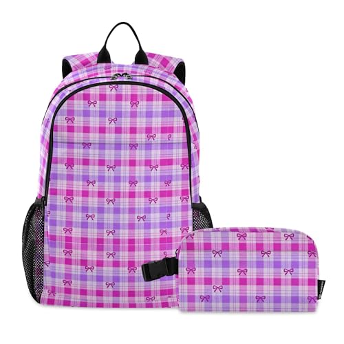 Caihoyu Mochila con lonchera para niños, mochila escolar y fiambrera, bolsa de libros 7-10