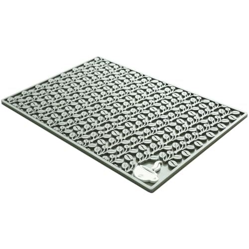Tappetino antiscivolo da bar, assorbente, ideale per la casa e la conservazione con dimensioni premium e non 45 x 30 cm, realizzato in vetro scivola durante l'uso (grigio singolo)