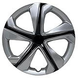 HubStar Hubcap Premium Replacement for Honda Civic 2016-2018, 16-inch Replica Silver Black Wheel Cover, 1 Piece