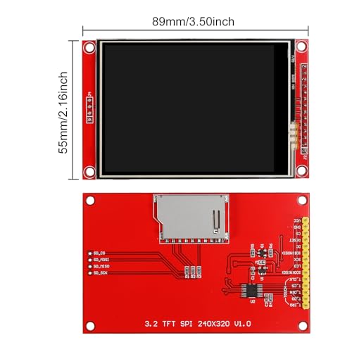 Image of 2pcs 3.2 inch SPI TFT LCD Display Touch Panel ILI9341 240x320 TFT LCD Touch Screen Shield 5V /3.3V STM32 Display Module SPI Serial with Touch Pen