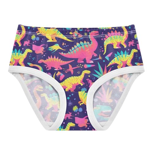 Wusikd Dinosaur Bright Girls' Underwear Cotton Girls Briefs Soft Toddler Underwear 2T