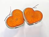 JDM 2PCS Amber Heart Shaped Side Marker/Accessory/LED Light/Turn Signal